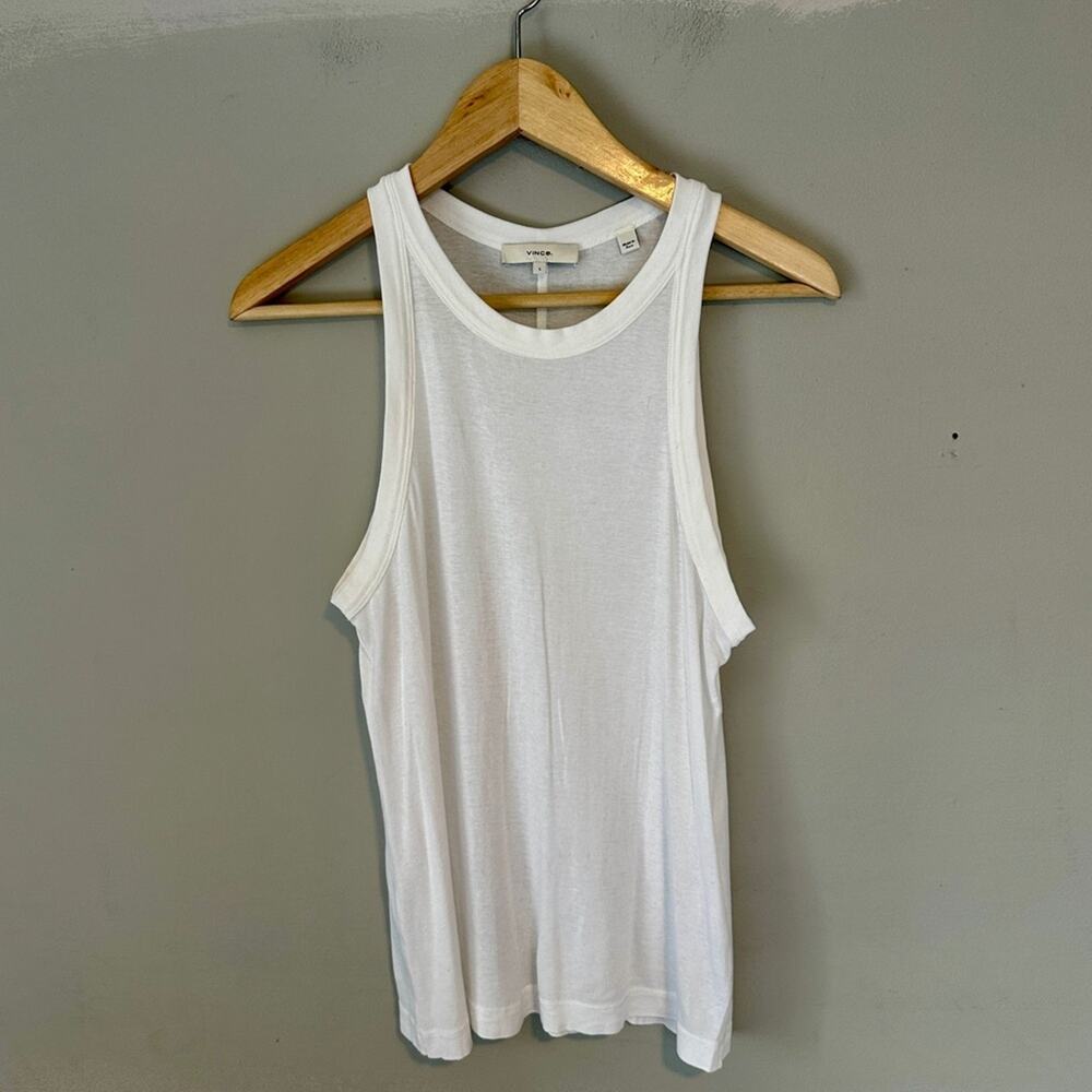 Vince - High Neck Tank in Optic White Large
